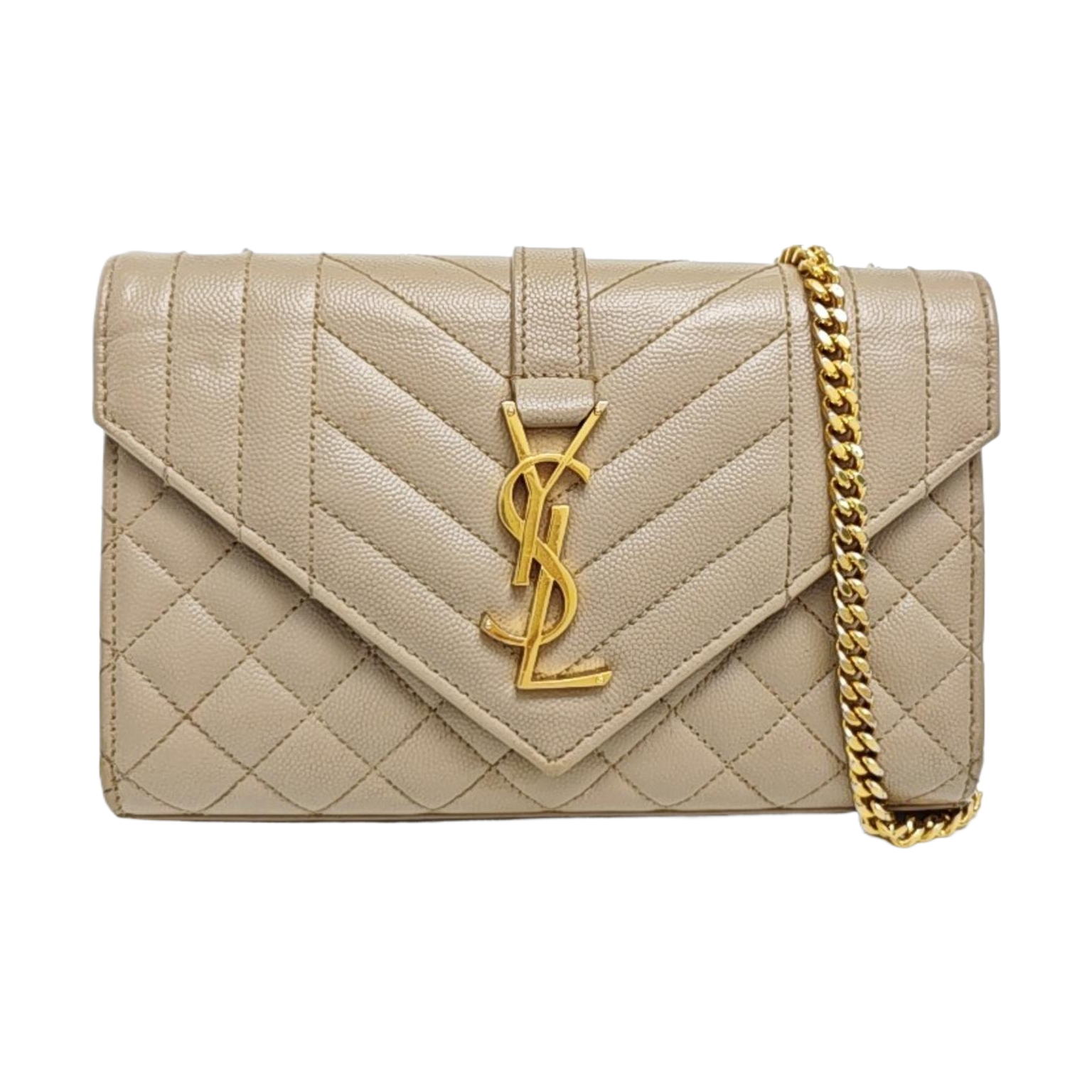 ENVELOPE Medium Quilted Calfskin Beige