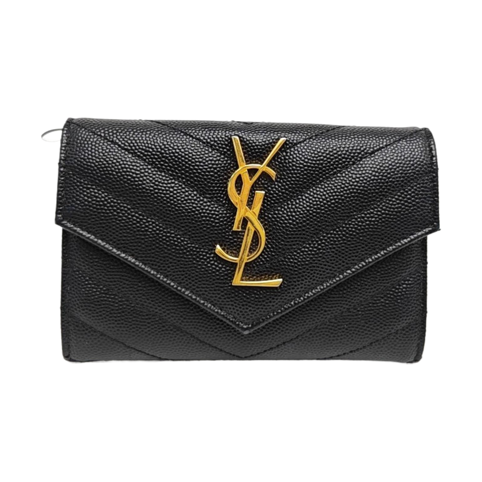 MONOGRAM Chevron Calfskin Black Coin Purse