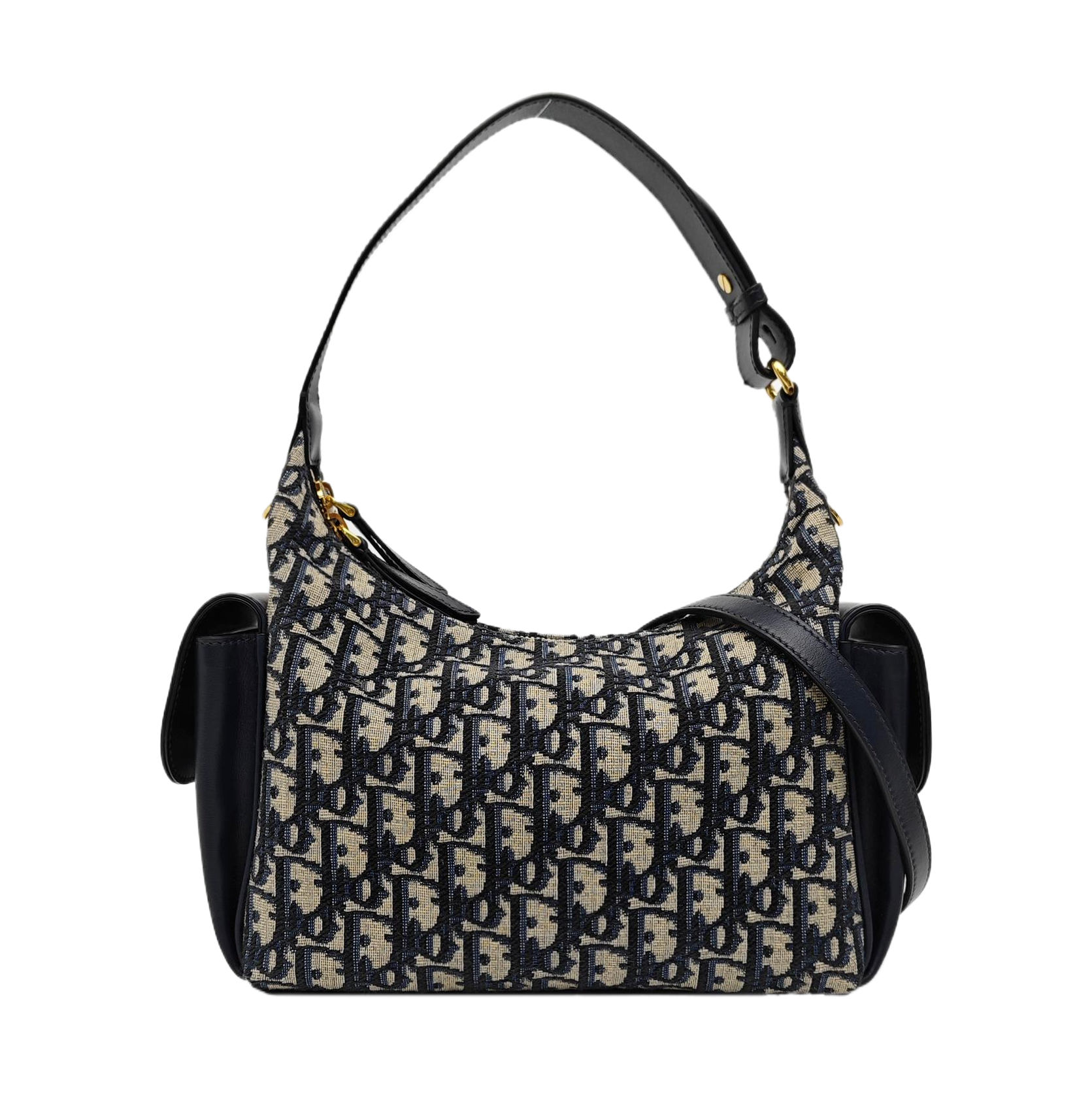 Oblique Canvas Shoulder Bag Medium Beige