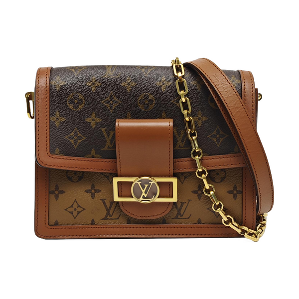 DAUPHINE MM Monogram Coated Canvas Brown
