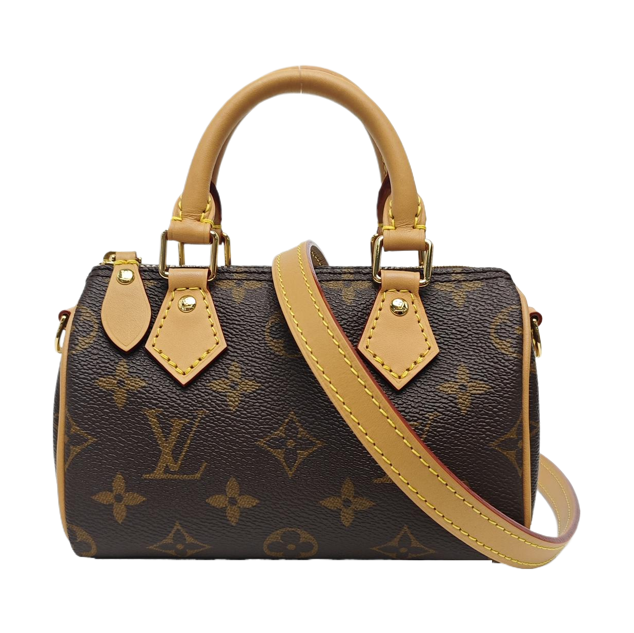 SPEEDY Nano Monogram Coated Canvas Brown