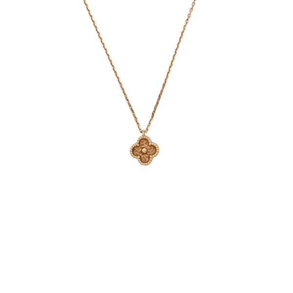 Sweet Alhambra 18k Rose Gold Necklace