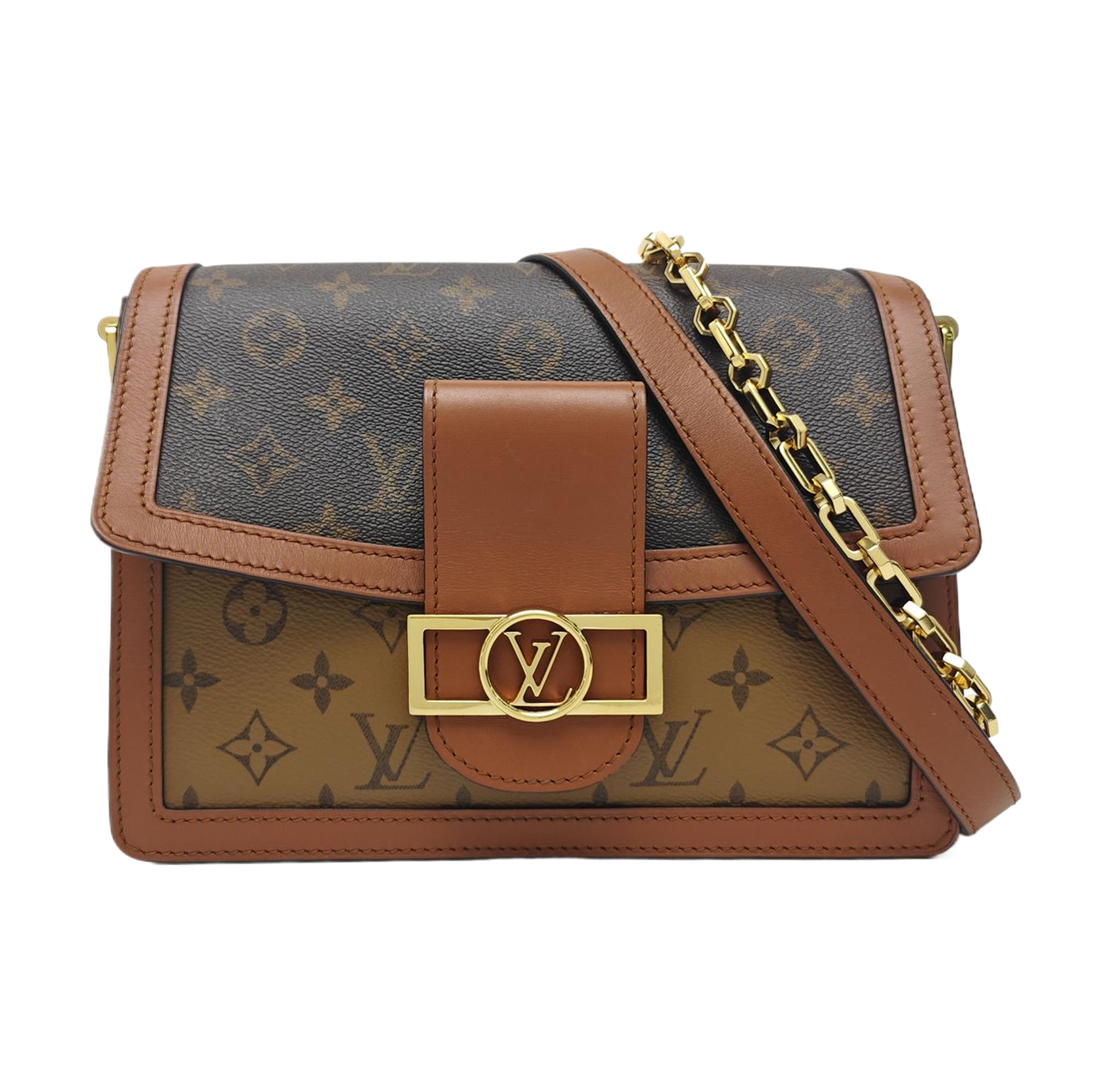 DAUPHINE MM Monogram Coated Canvas Brown