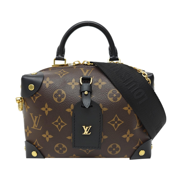 PETITE MALLE Monogram Coated Canvas Brown