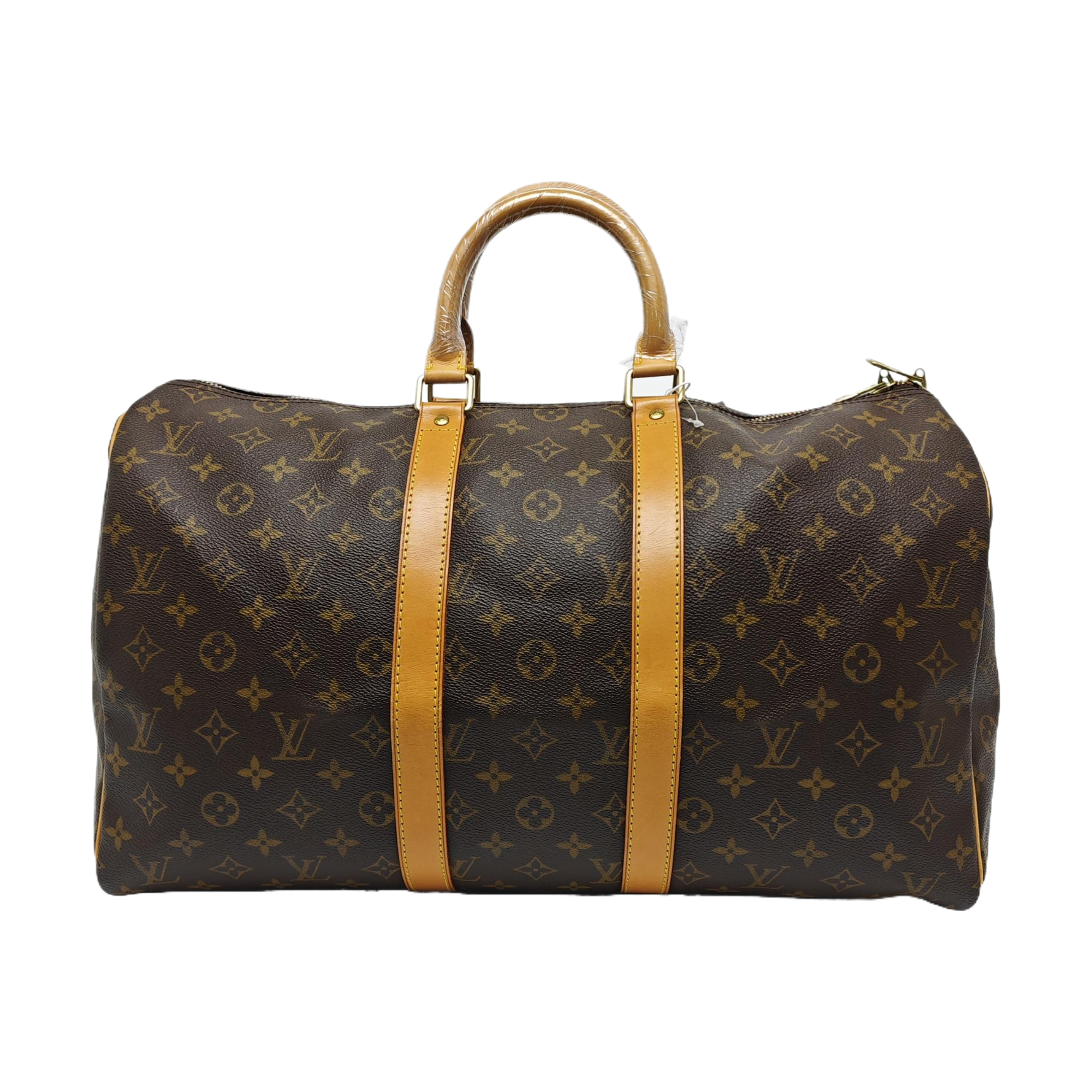 KEEPALL 45 Monogram Coated Canvas Brown