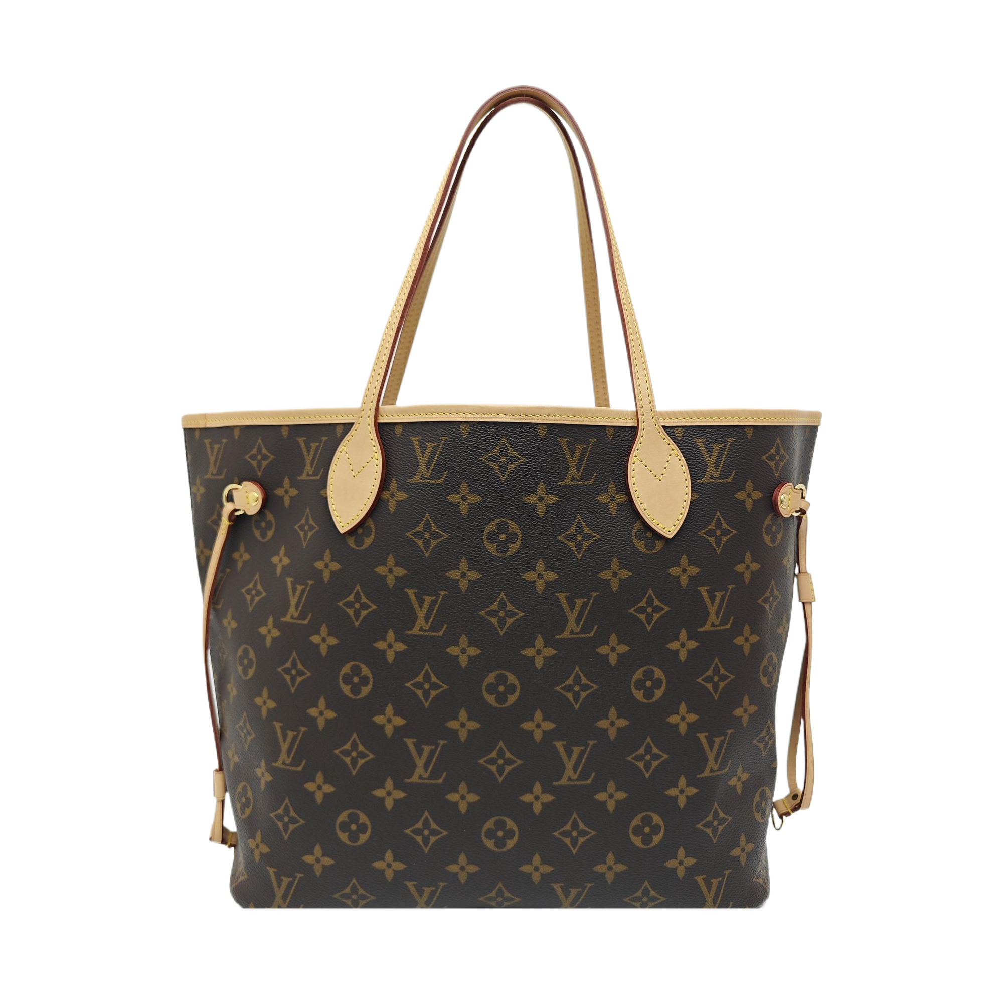 NEVERFULL MM Monogram Coated Canvas Brown