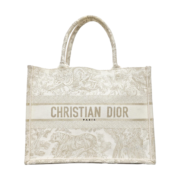 Book Tote Medium Canvas White