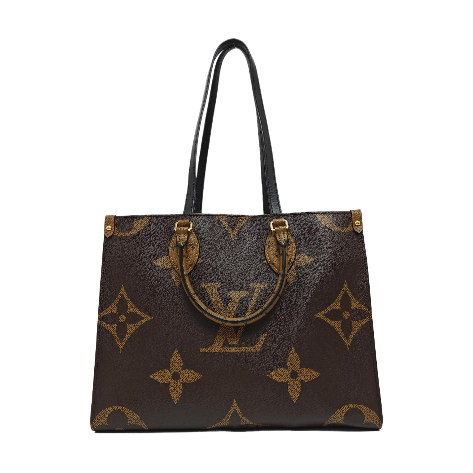 ONTHEGO MM Monogram Coated Canvas Brown