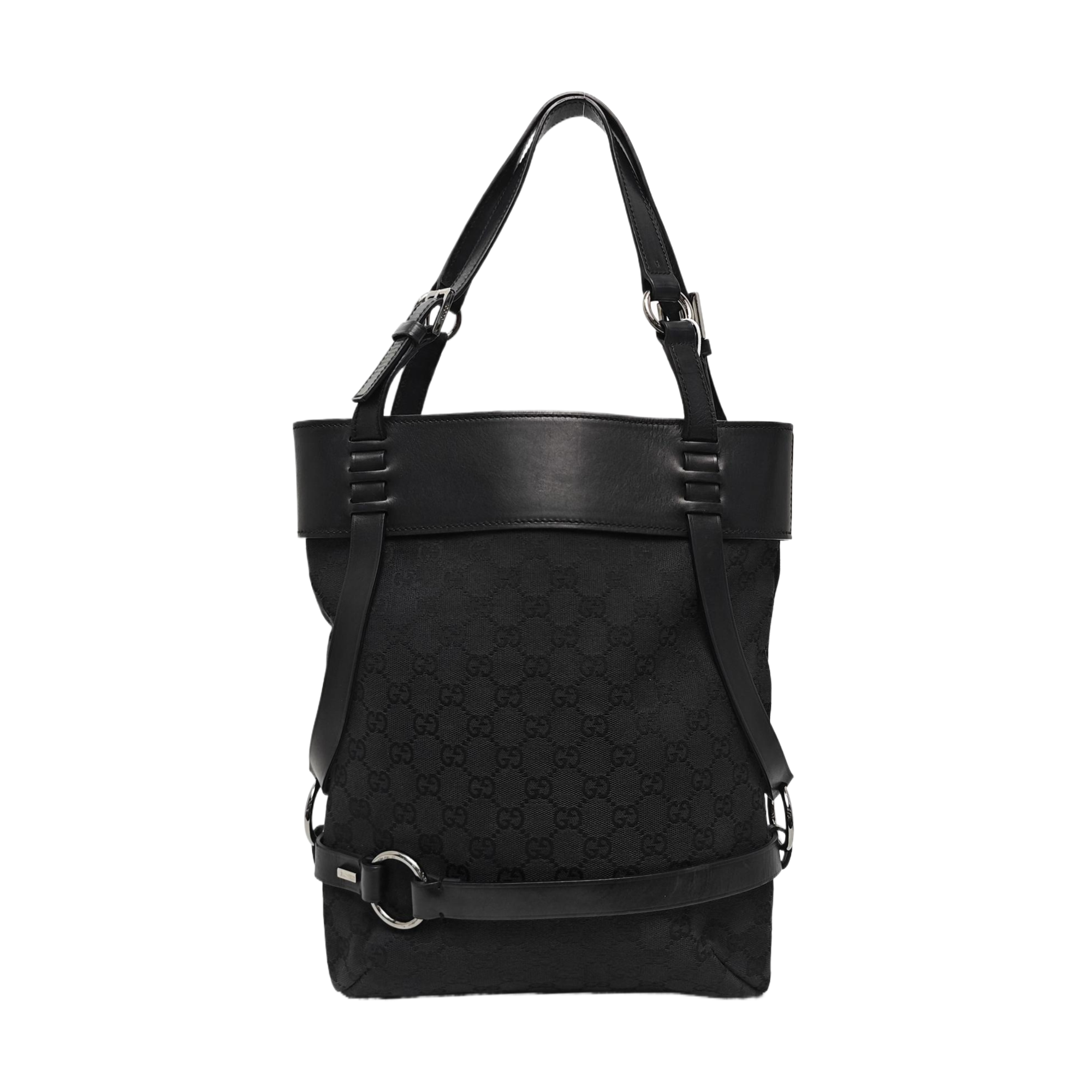 Monogram Canvas Tote Bag Black