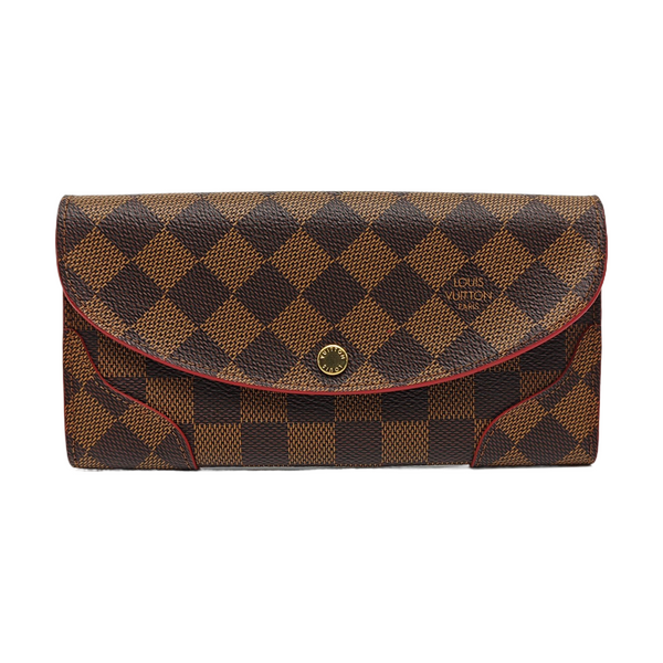 CAÏSSA Damier Ebene Coated Canvas Brown Wallet