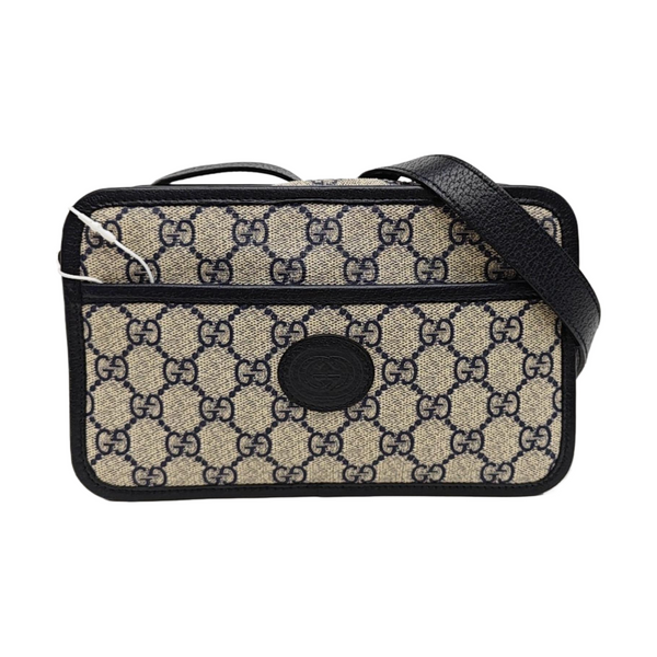 GG Supreme Mini Monogram Coated Canvas Beige