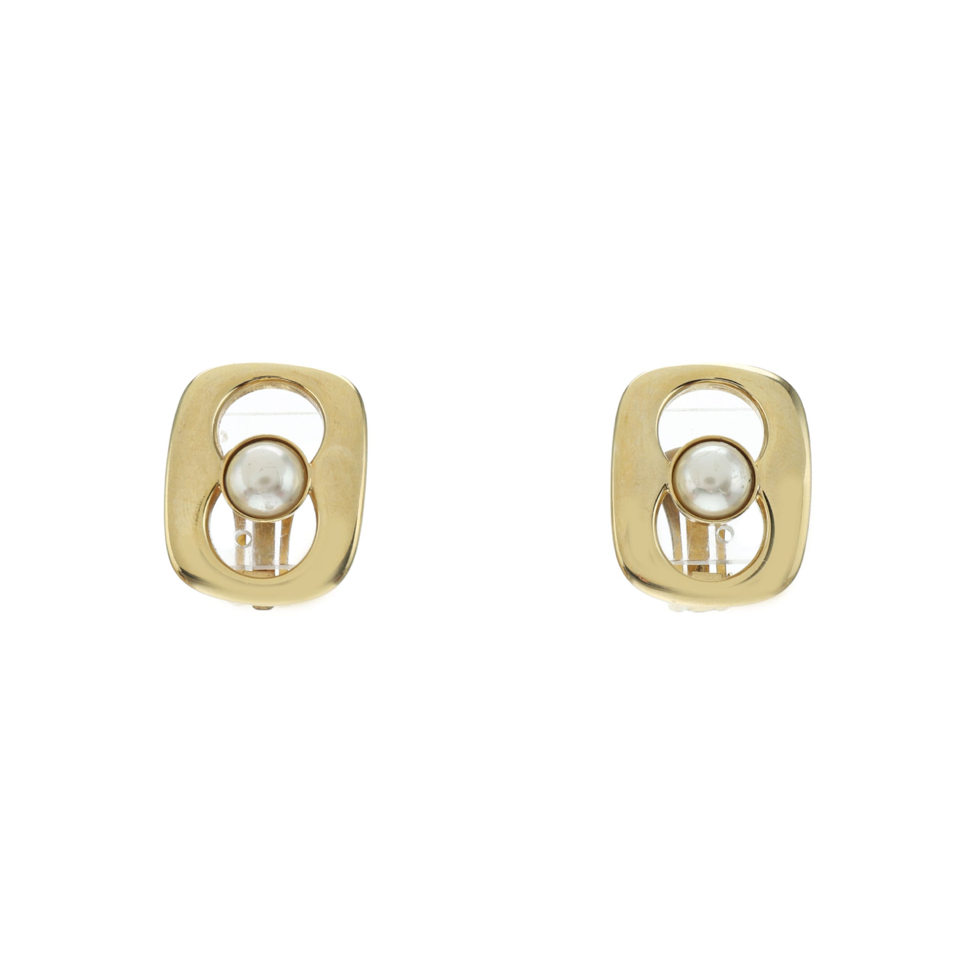 Metal Gold Clip On Earrings