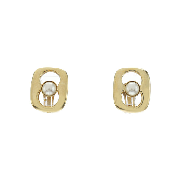 Metal Gold Clip On Earrings