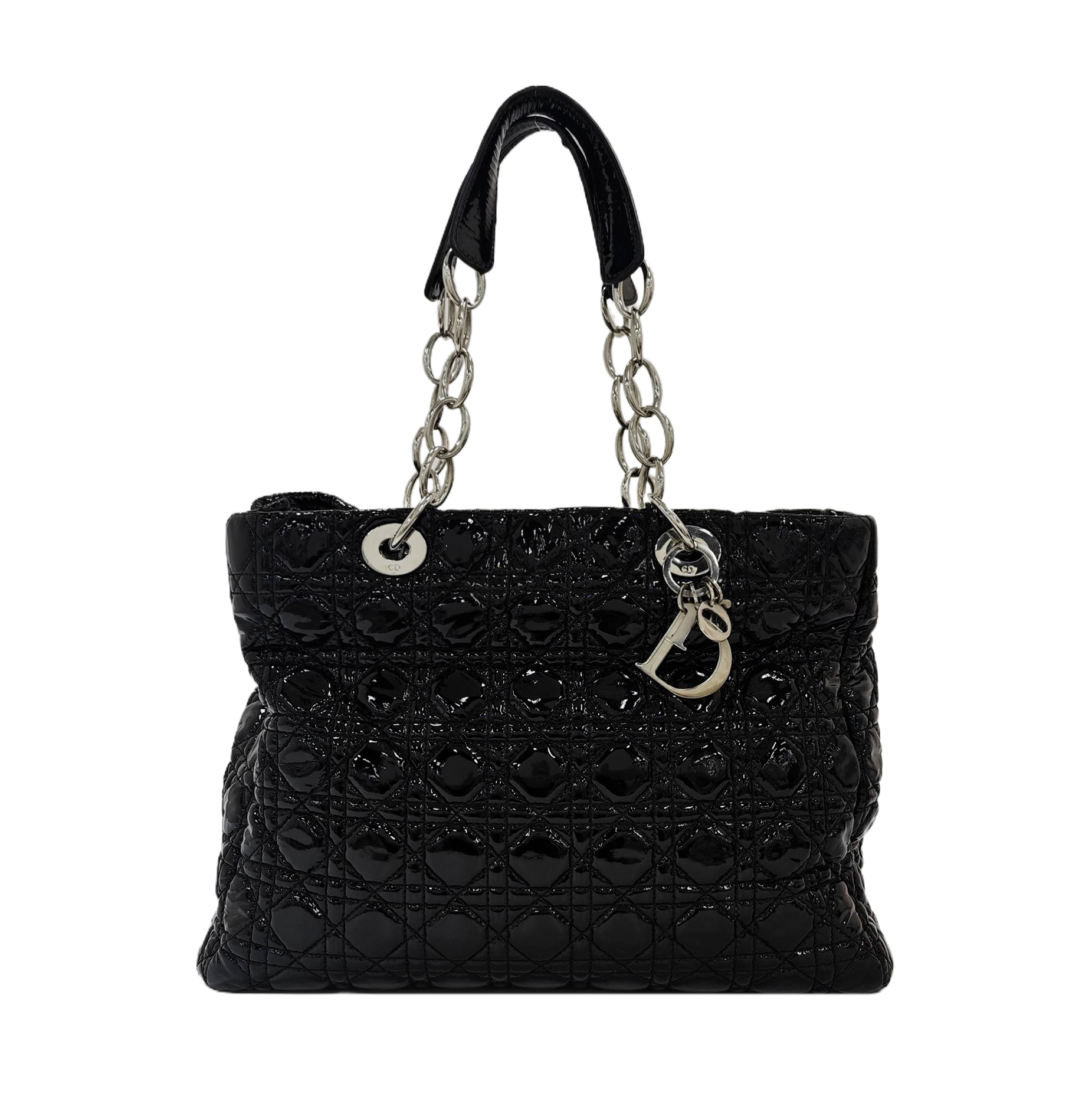 Dior Soft Cannage Patent Leather Black