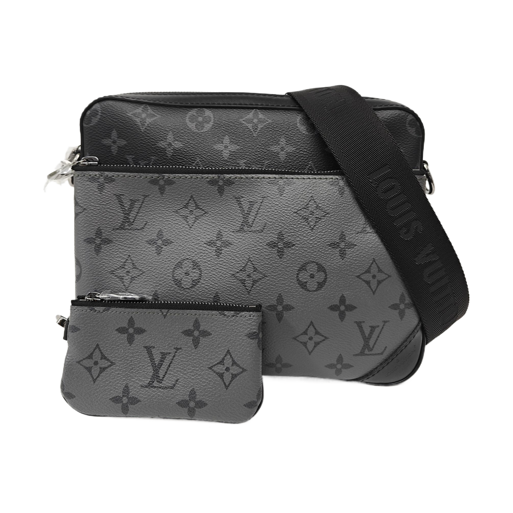 TRIO Monogram Coated Canvas Gray