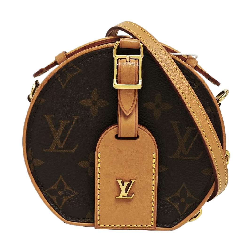 BOITE CHAPEAU Mini Monogram Coated Canvas Brown