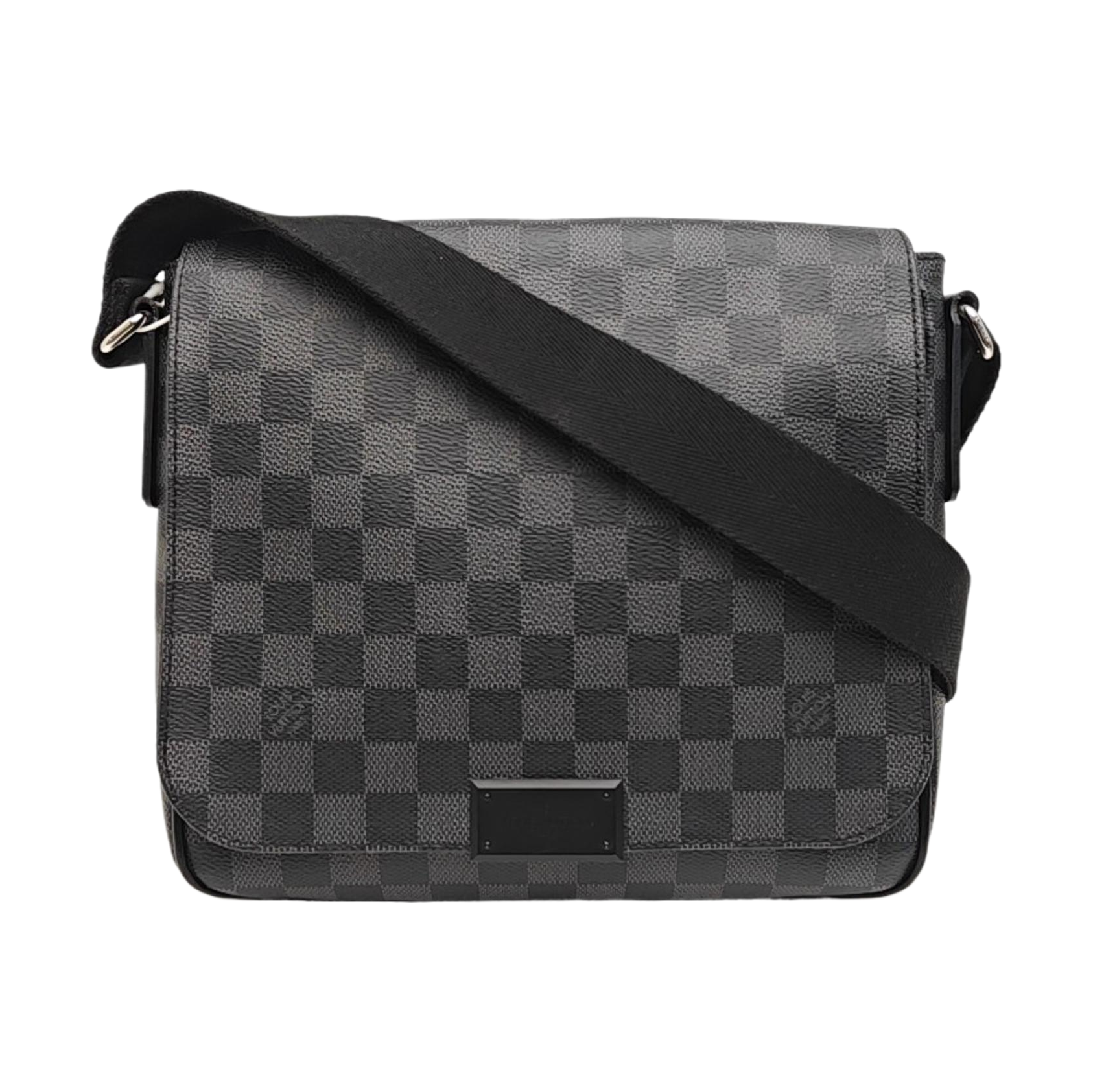 DISTRICT PM Damier Graphite Coated Canvas Gray
