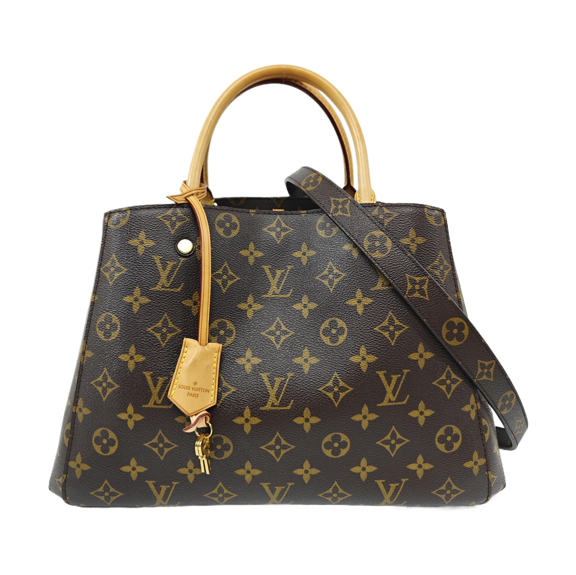 MONTAIGNE Monogram Coated Canvas Brown