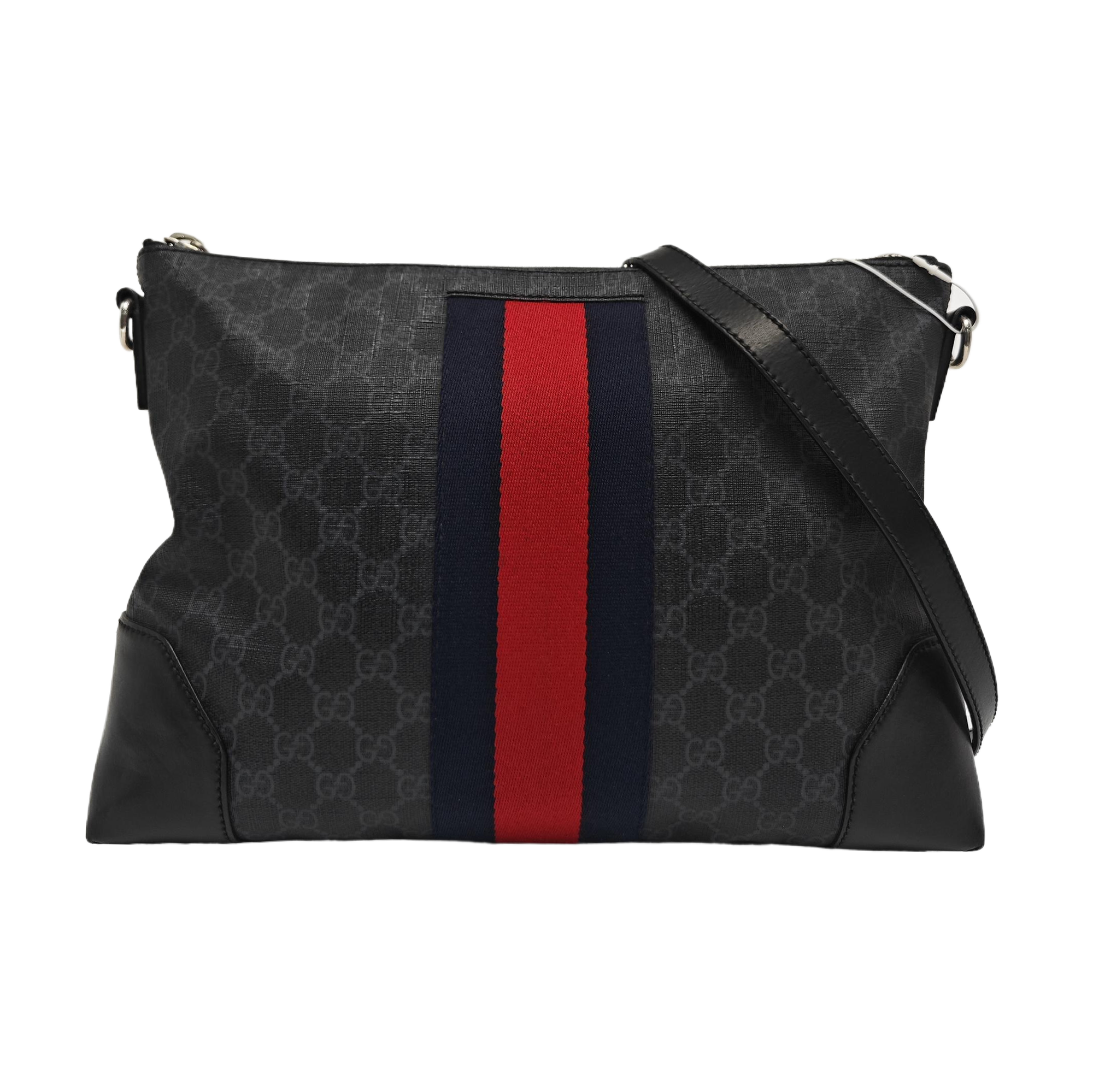 GG Supreme Monogram Coated Canvas Gray