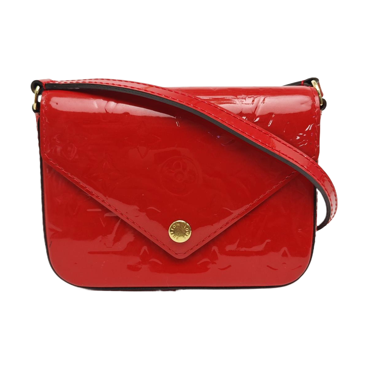 SAC LUCIE Mini Monogram Patent Leather Red