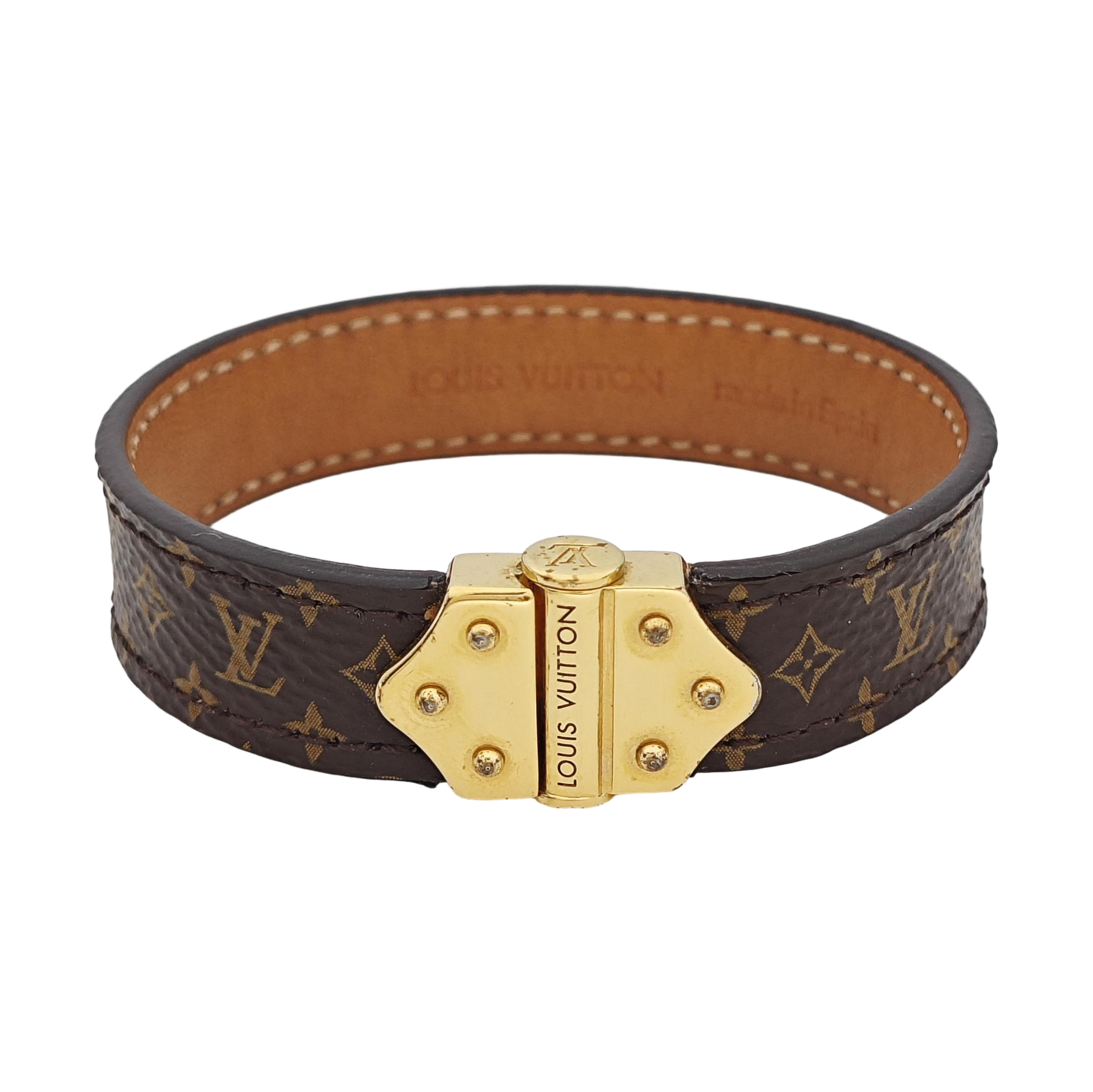 SPIRIT NANO MONOGRAM Metal Brown Bangle