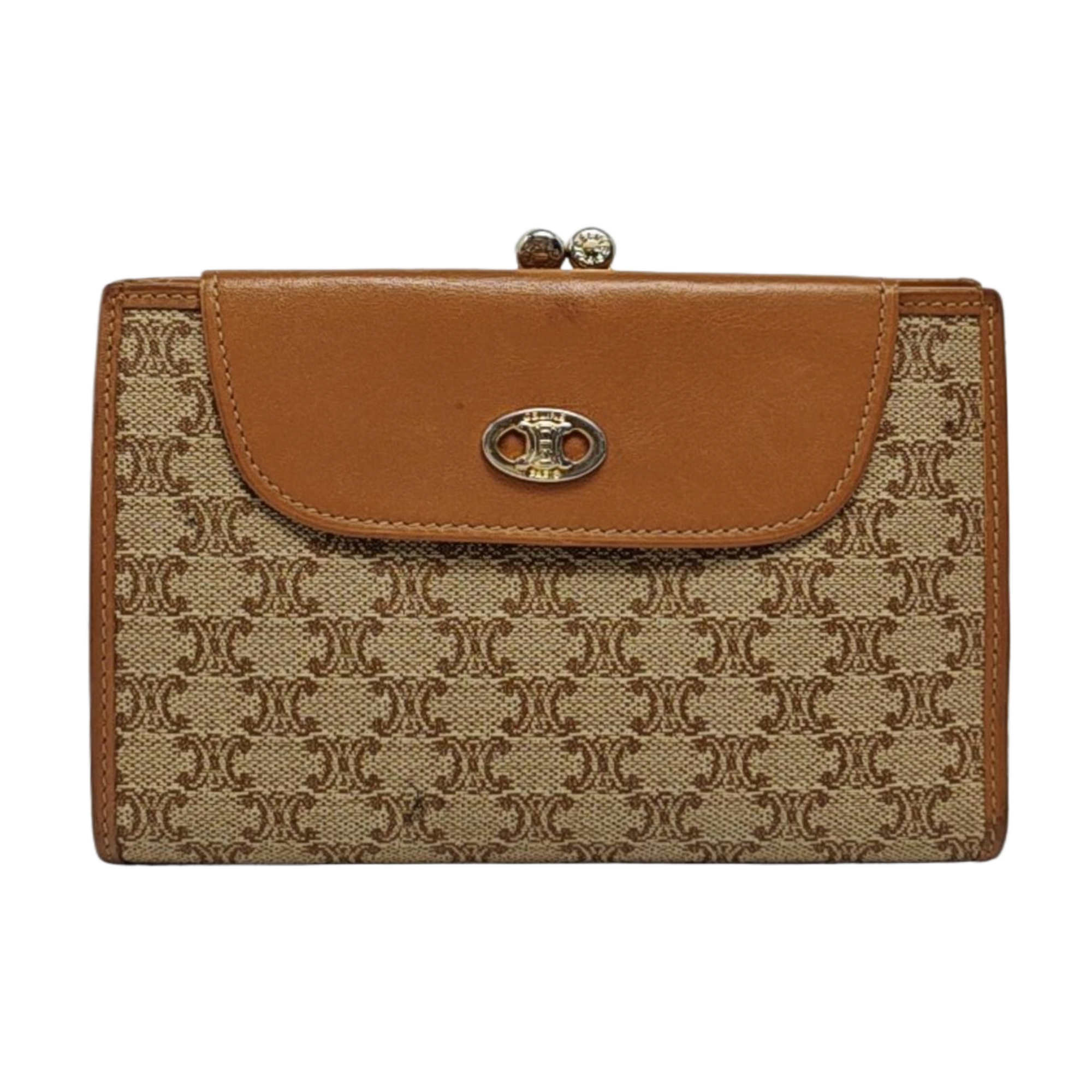 Coated Canvas Wallet Brown