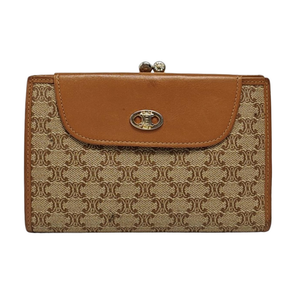 Coated Canvas Wallet Brown