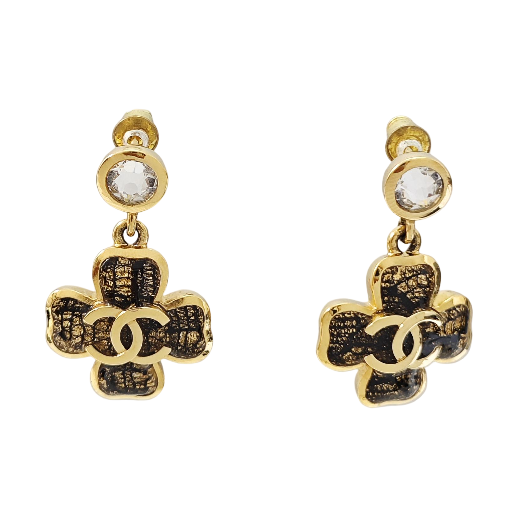 Metal Black Stud Earrings