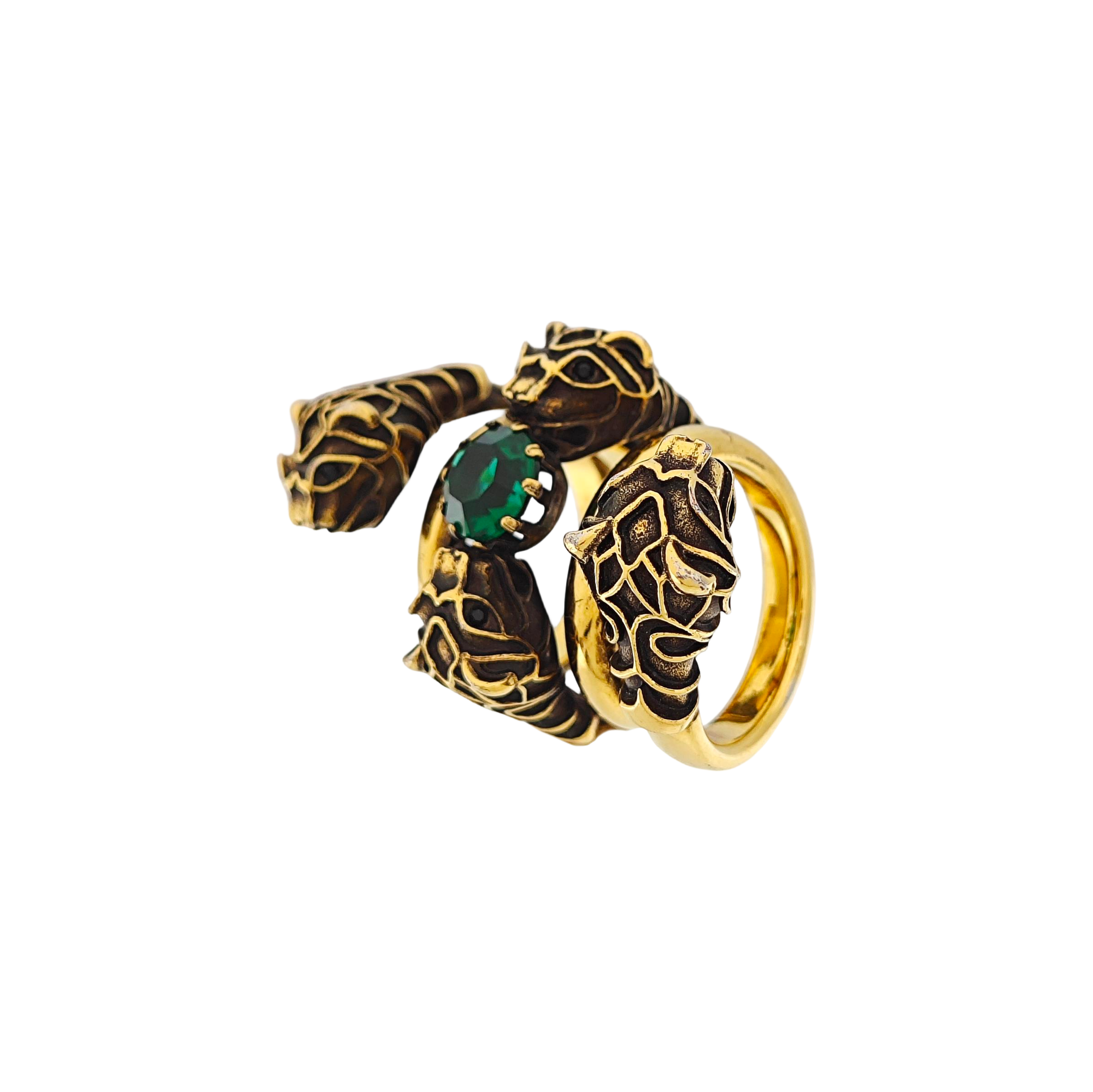 Le Marché Des Merveilles Crystal Gold Ring HK 14