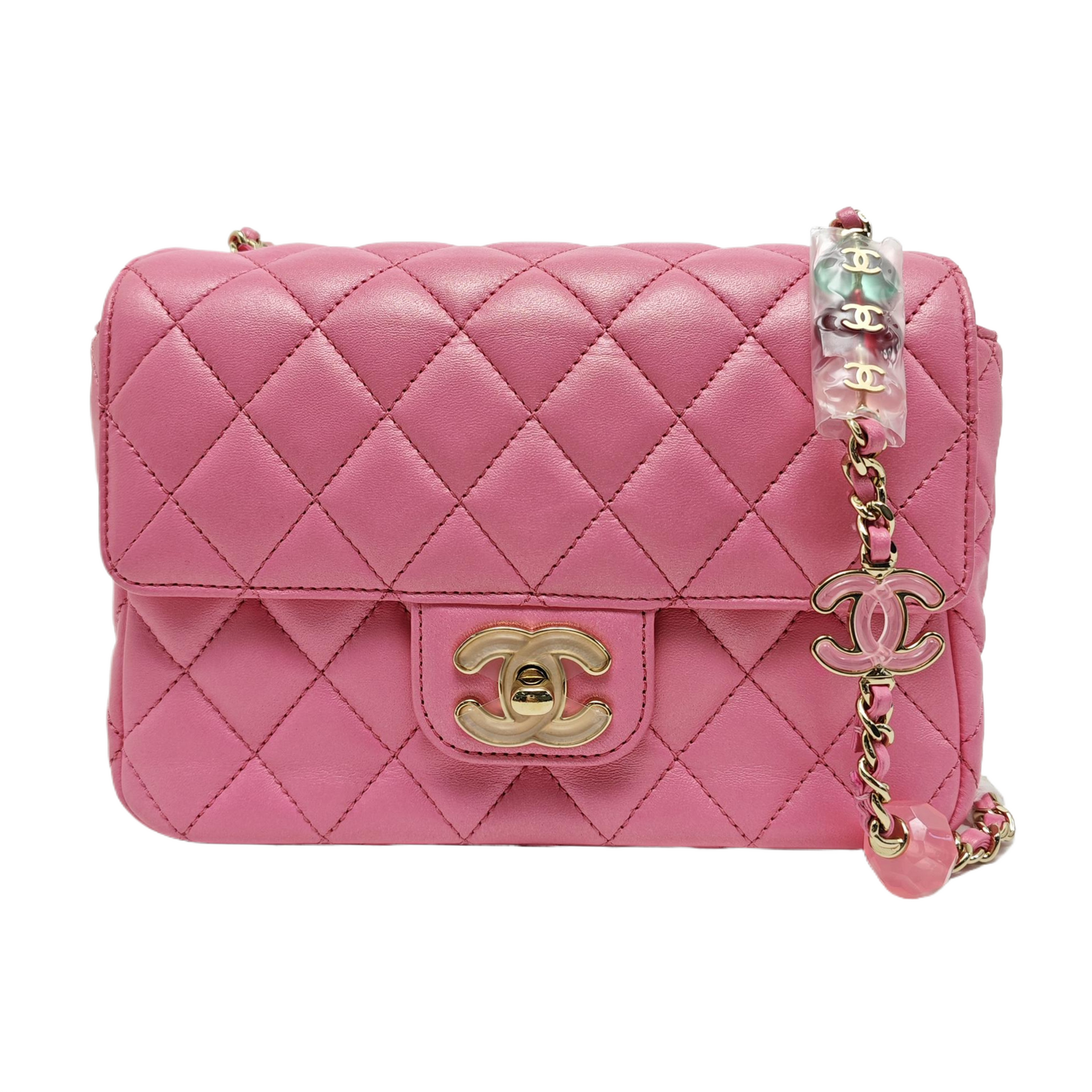 CLASSIC FLAP Mini Quilted Lambskin Pink