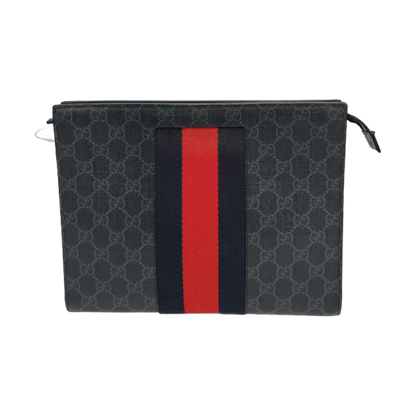 GG Supreme Monogram Coated Canvas Gray