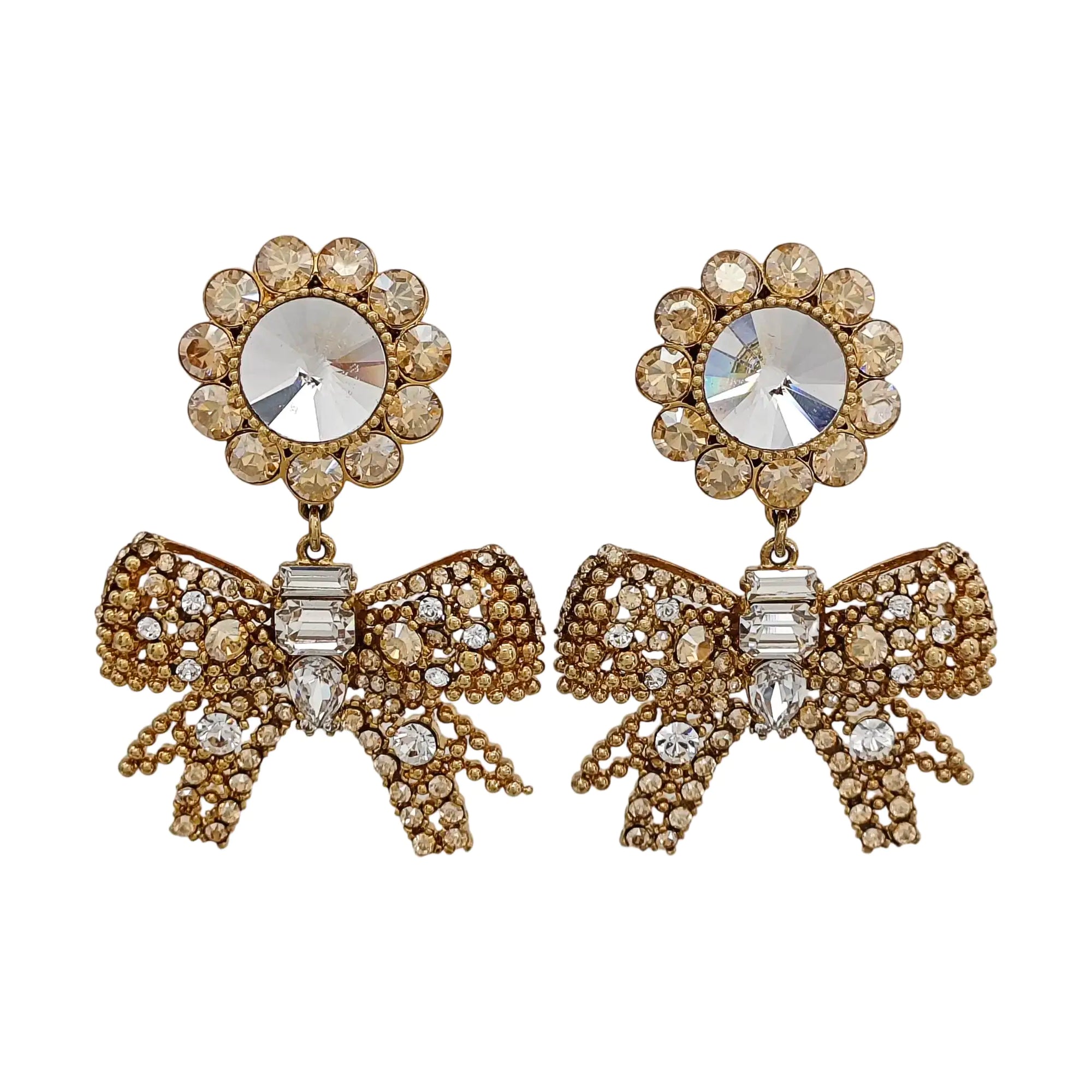 Metal Gold Clip On Earrings