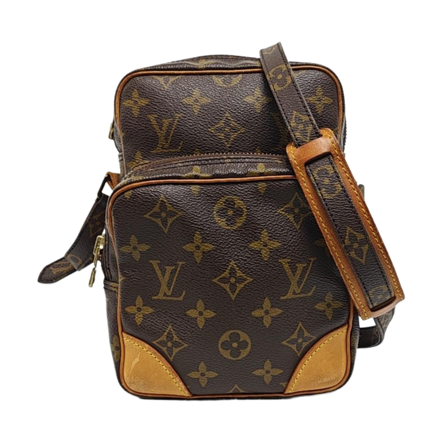 AMAZON Monogram Coated Canvas Brown