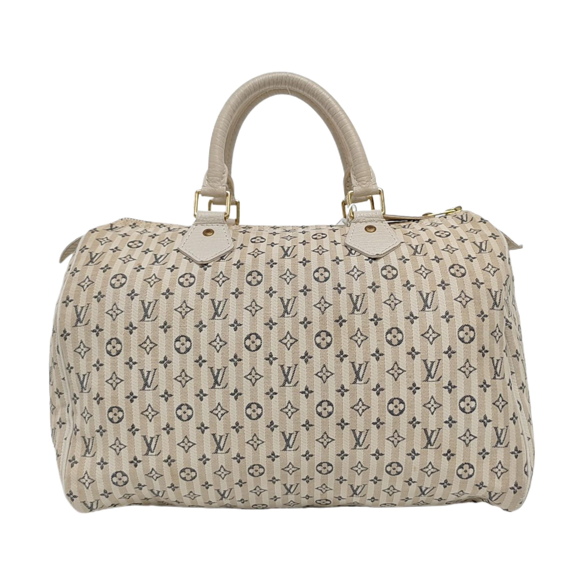 Authenticated pre-owned  SPEEDY 30 Monogram Canvas White - Top Handle Bag at Looply