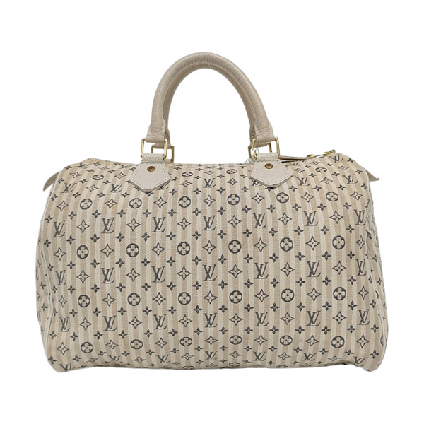 Authenticated pre-owned  SPEEDY 30 Monogram Canvas White - Top Handle Bag at Looply