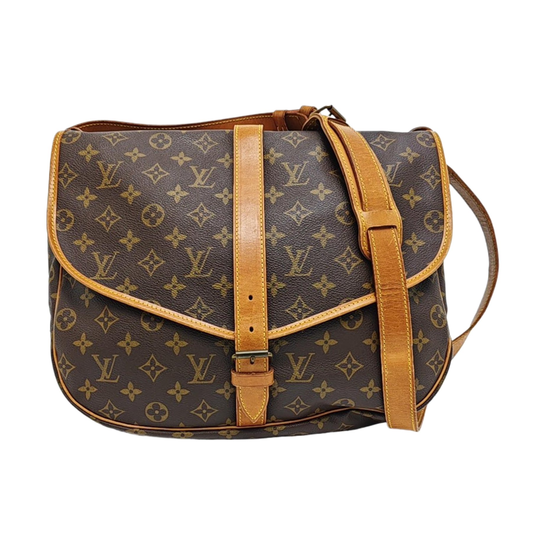 SAUMUR 35 Monogram Coated Canvas Brown