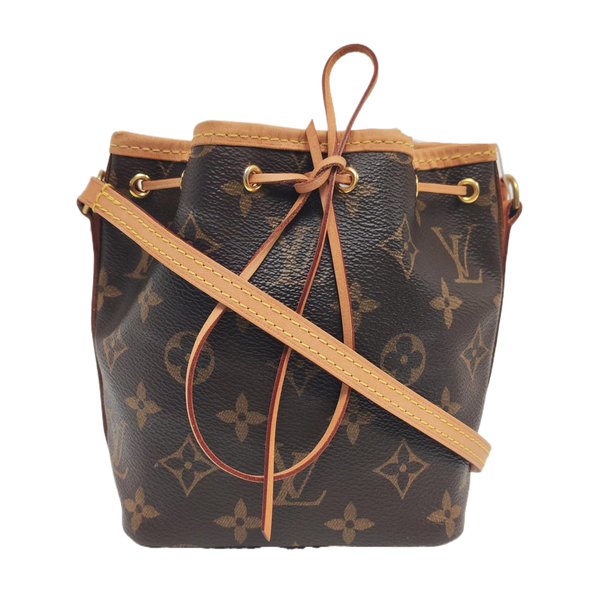 NÉONOÉ Nano Monogram Coated Canvas Brown
