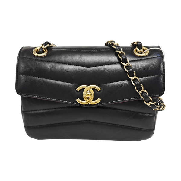Quilted Lambskin Crossbody Bag Black