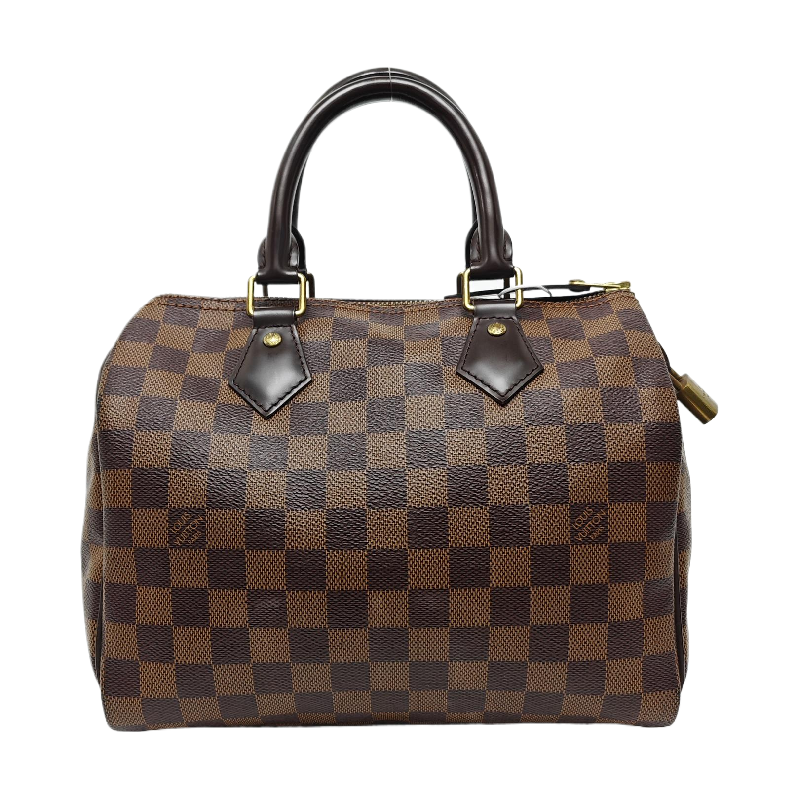 SPEEDY 25 Damier Ebene Coated Canvas Brown
