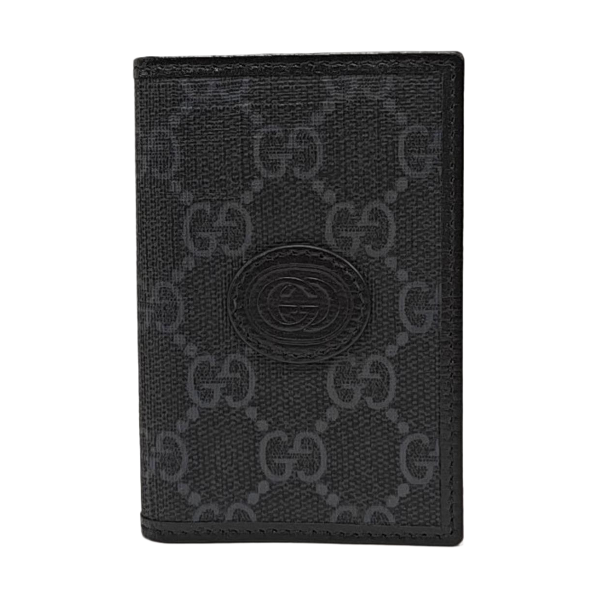 Retro Monogram Coated Canvas Black Card Holder