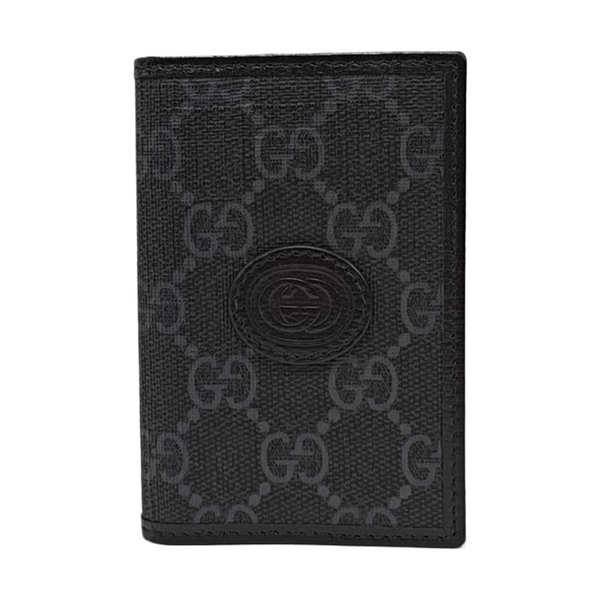 Retro Monogram Coated Canvas Black Card Holder