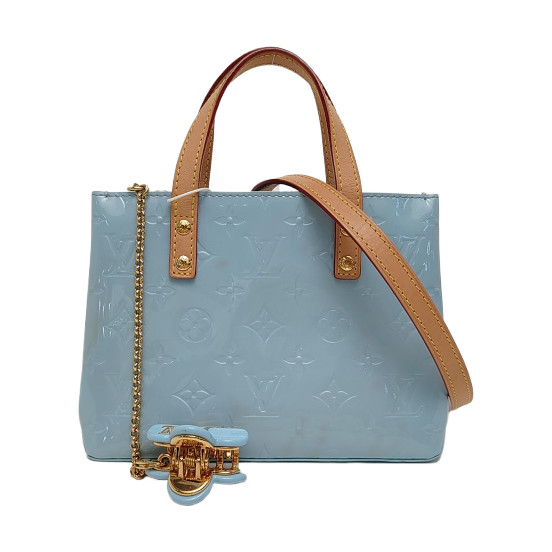 READE PM Monogram Patent Leather Blue