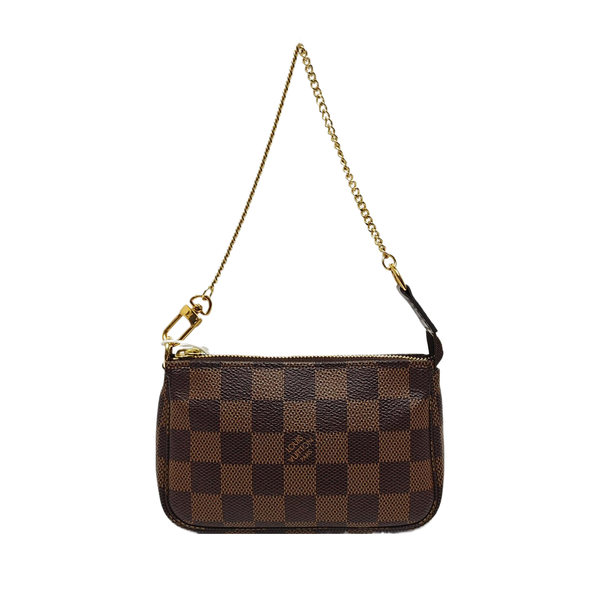 ACCESSOIRES Mini Damier Ebene Coated Canvas Brown