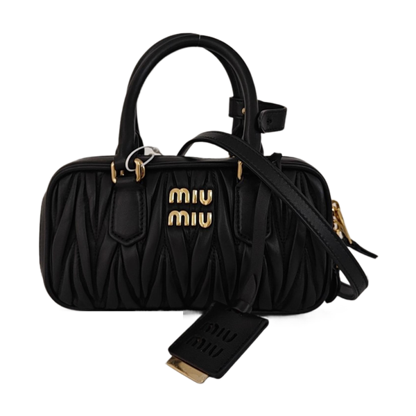 Arcadie Matelassé Small Quilted Lambskin Black