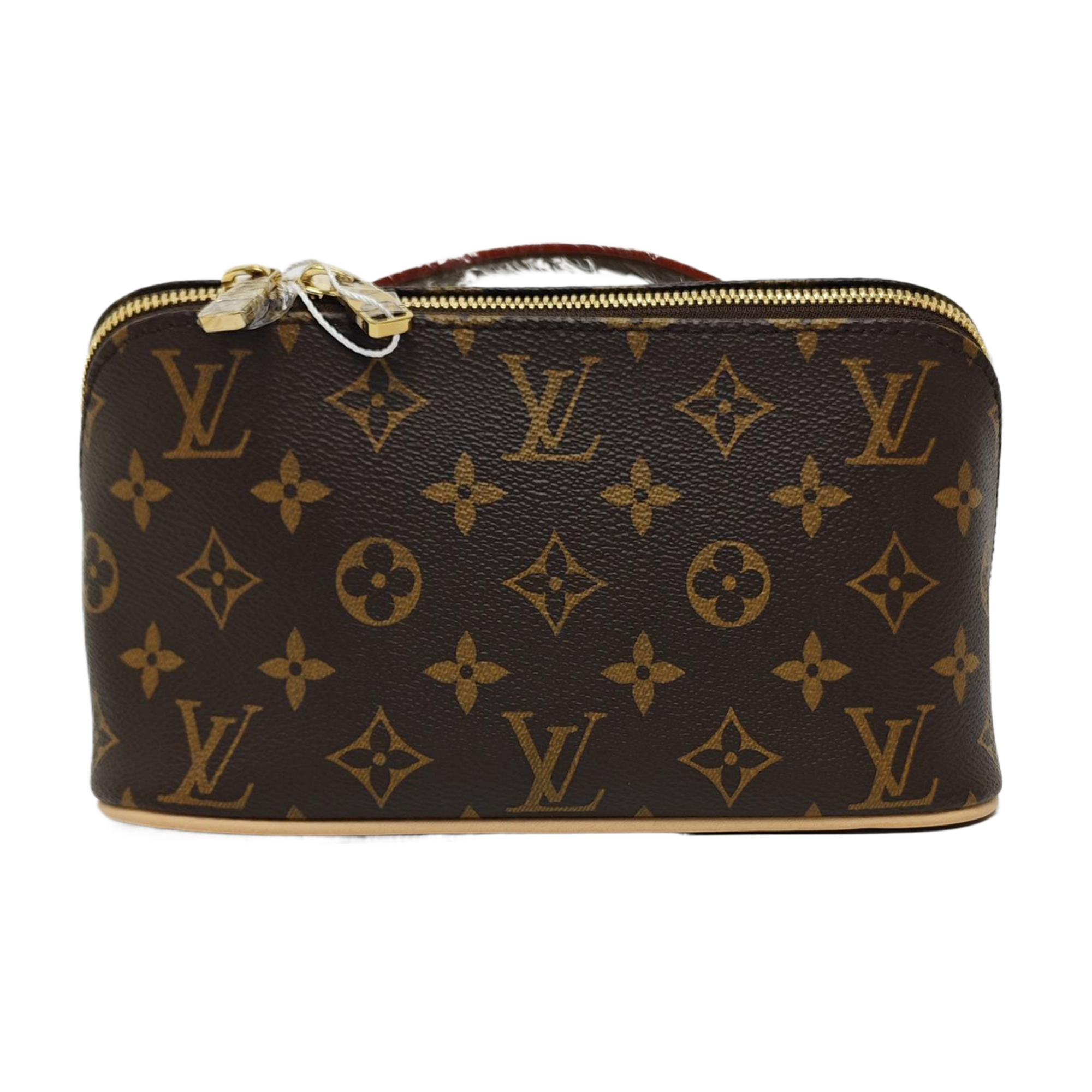 Monogram Coated Canvas Top Handle Bag Brown