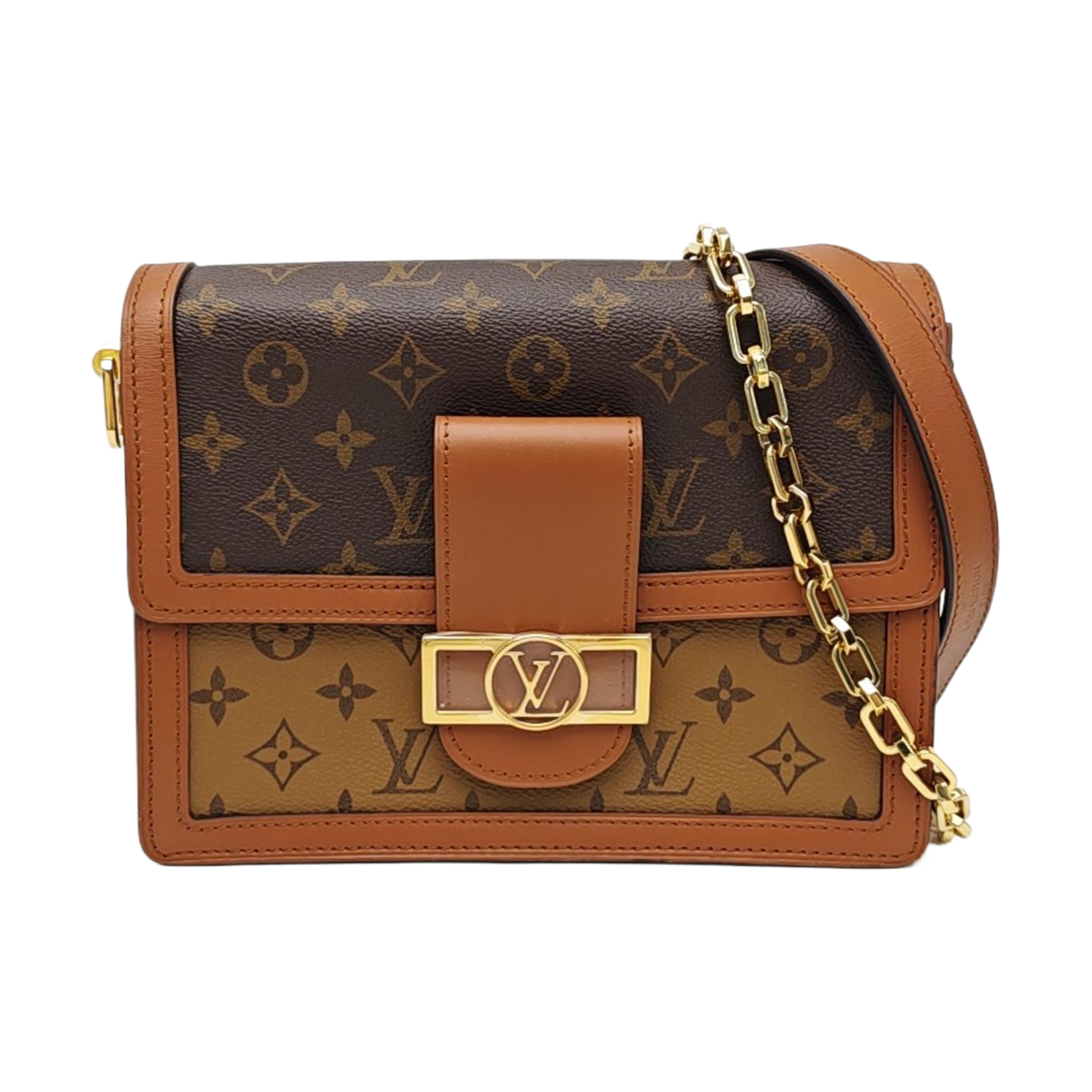 DAUPHINE MM Monogram Coated Canvas Brown