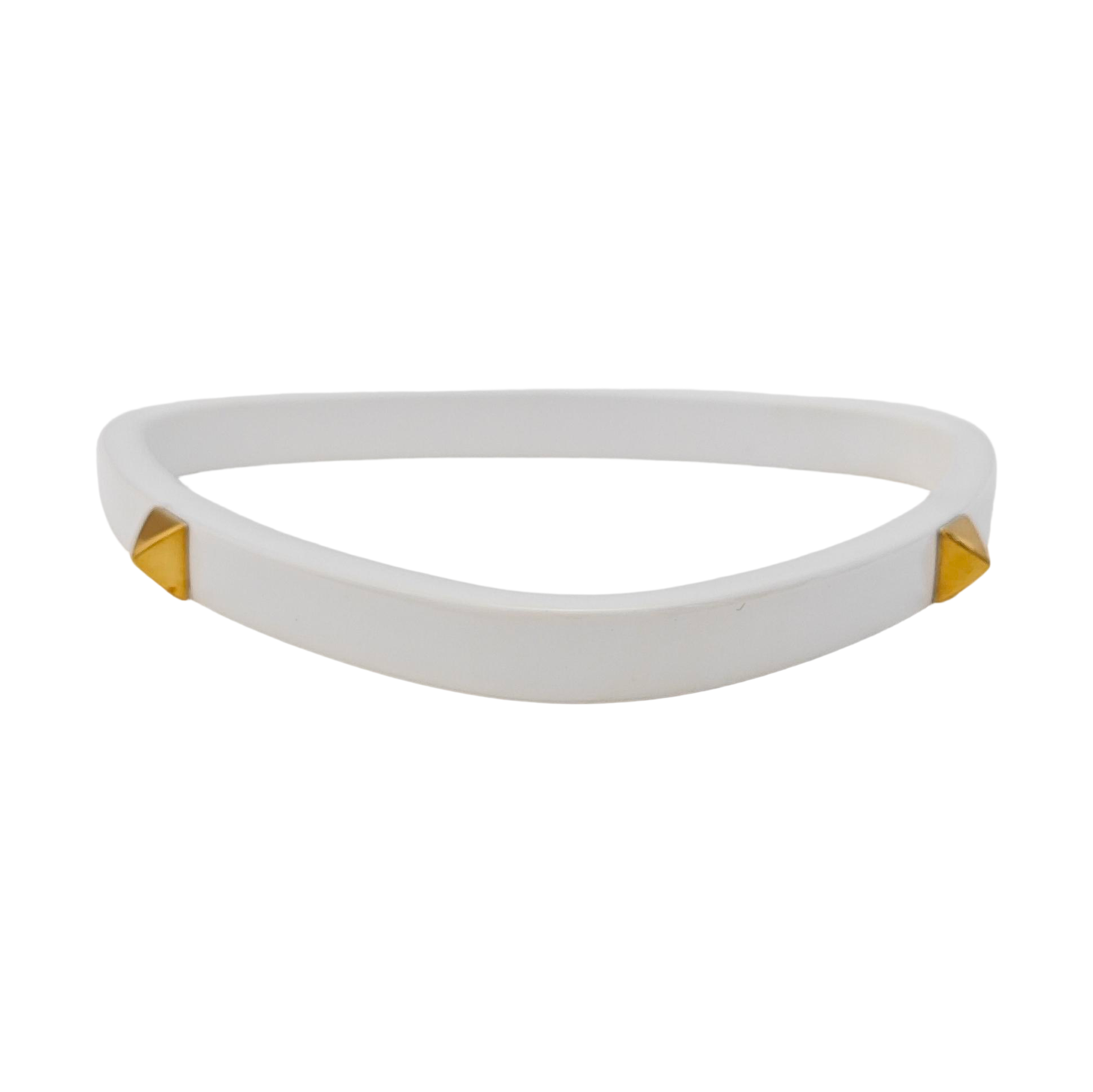 Synthetic Material White Bangle