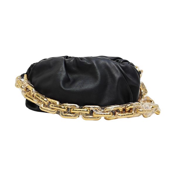 Authenticated pre-owned  The Pouch Calfskin Black - Top Handle Bag at Looply