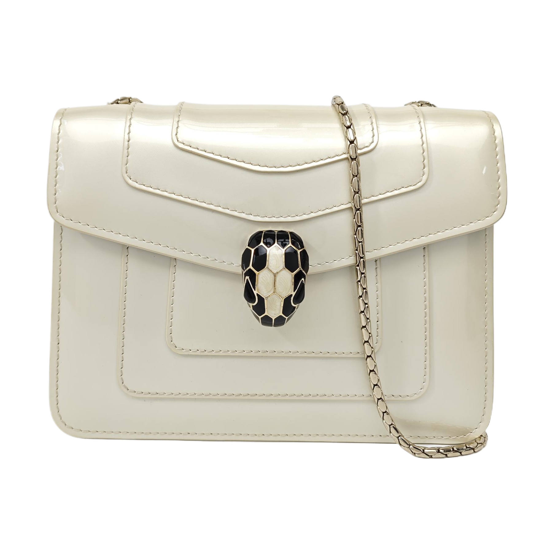 SERPENTI FOREVER Small Patent Leather White