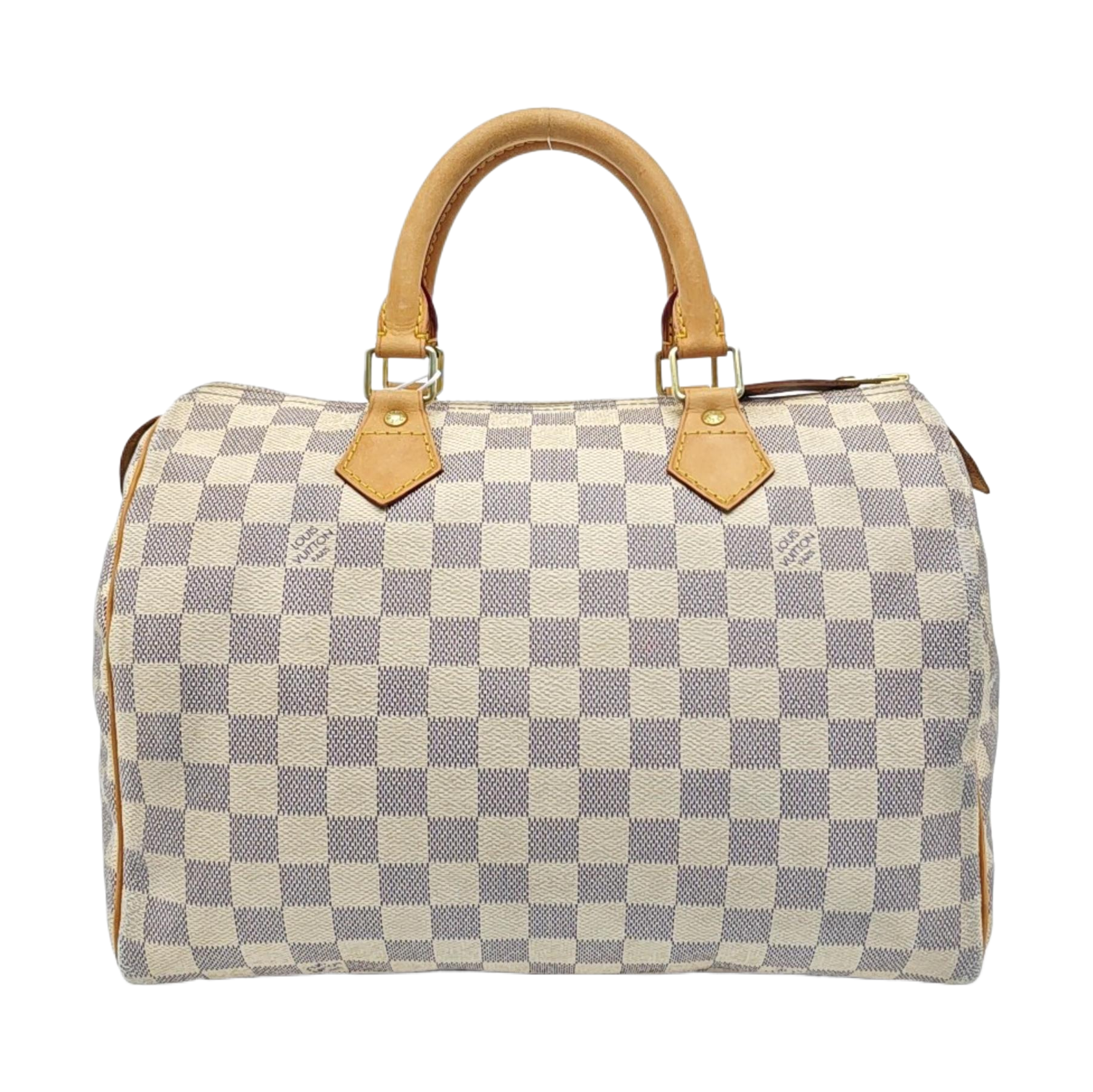SPEEDY 30 Damier Azur Coated Canvas White